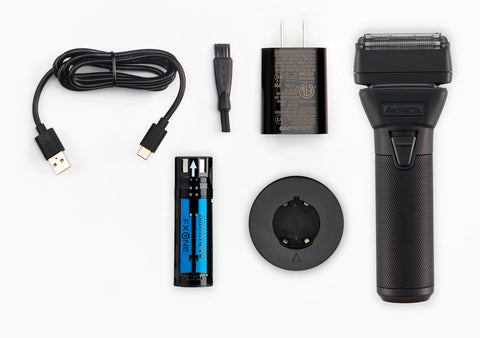 BabylissPRO FXONE BlackFX All-Metal Interchangeable-Battery Foil Shaver