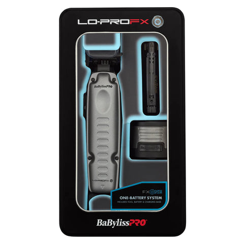 BaBylissPRO FXONE Lo-ProFX Matte Gray High Performance Low Profile Trimmer w/Interchangeable Lithium Battery Pack