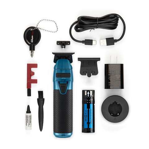 BaByliss PRO FXONE BlueFX Limited Edition Black & Blue All-Metal Interchangeable-Battery Trimmer