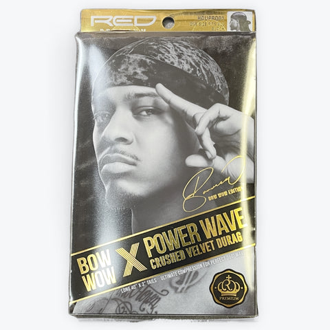 Red Premium Bow Wow Crushed Velvet Durag